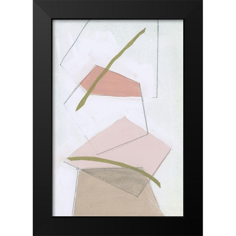 Nude Gold Shapes II Black Modern Wood Framed Art Print by Cartissi
