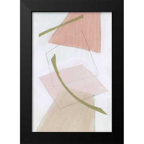Nude Gold Shapes III Black Modern Wood Framed Art Print by Cartissi