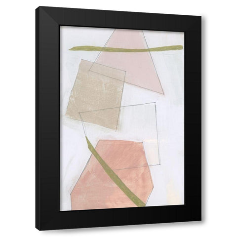 Nude Gold Shapes IV Black Modern Wood Framed Art Print by Cartissi