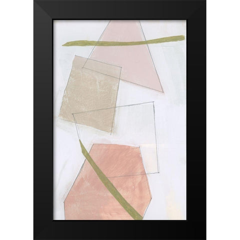 Nude Gold Shapes IV Black Modern Wood Framed Art Print by Cartissi