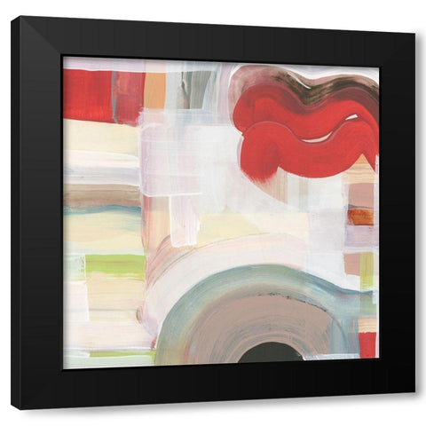 Red II Black Modern Wood Framed Art Print by Cartissi