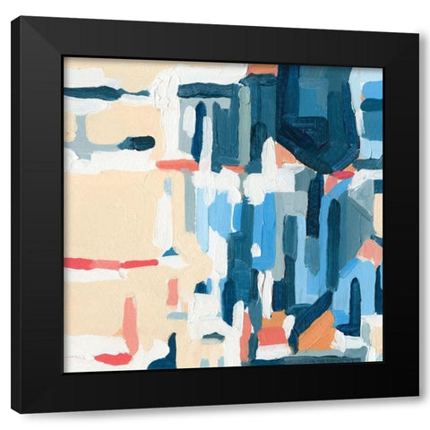 Summer Abstraction II Black Modern Wood Framed Art Print by Caroline, Emma