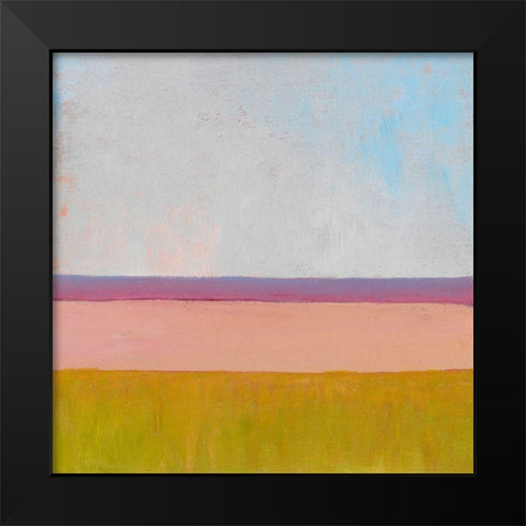Beyond the Fields I Black Modern Wood Framed Art Print by Young, Carol