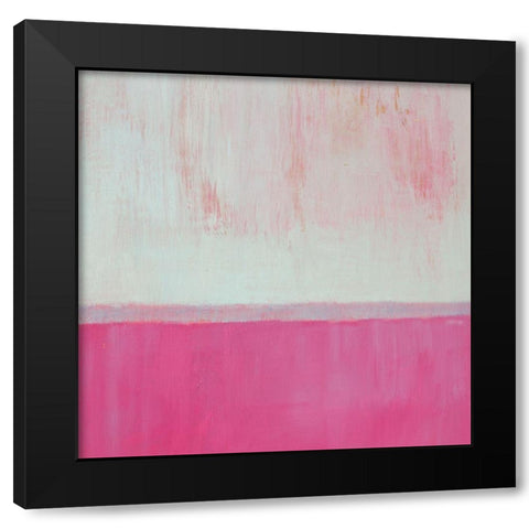 Raspberry Mint I Black Modern Wood Framed Art Print with Double Matting by Young, Carol