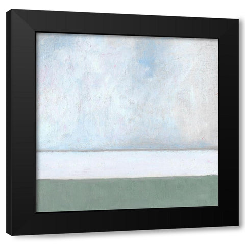 Seagrass Mist I Black Modern Wood Framed Art Print by Young, Carol