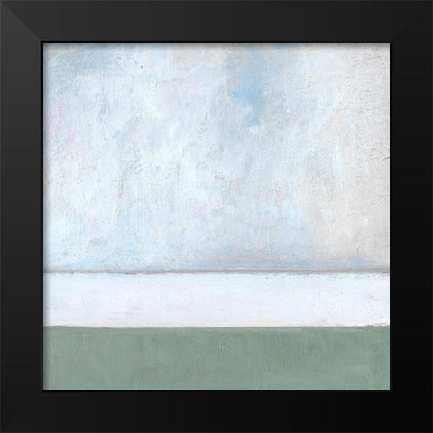 Seagrass Mist I Black Modern Wood Framed Art Print by Young, Carol