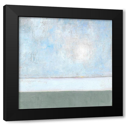 Seagrass Mist II Black Modern Wood Framed Art Print by Young, Carol