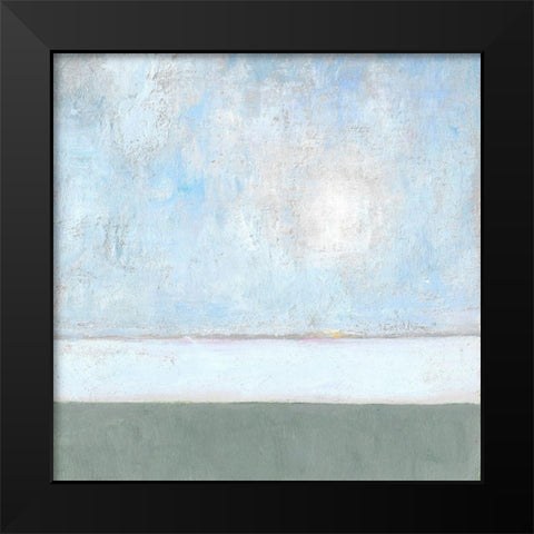 Seagrass Mist II Black Modern Wood Framed Art Print by Young, Carol