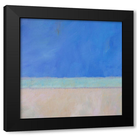 Wintergreen Sea I Black Modern Wood Framed Art Print with Double Matting by Young, Carol