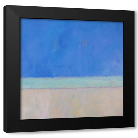 Wintergreen Sea II Black Modern Wood Framed Art Print with Double Matting by Young, Carol