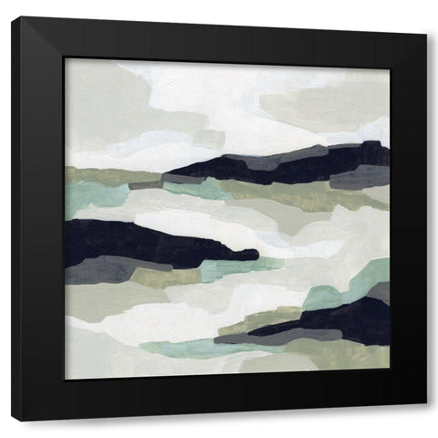 Mint Mesa I Black Modern Wood Framed Art Print by Vess, June Erica