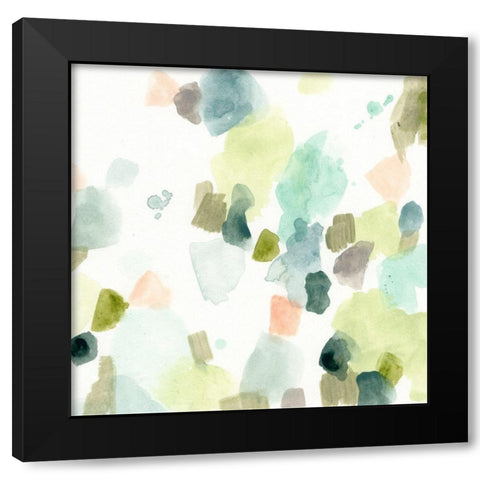 River Stone Palette II Black Modern Wood Framed Art Print by Vess, June Erica