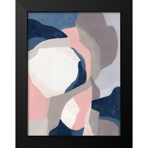 Intertwined Tones II Black Modern Wood Framed Art Print by Vess, June Erica