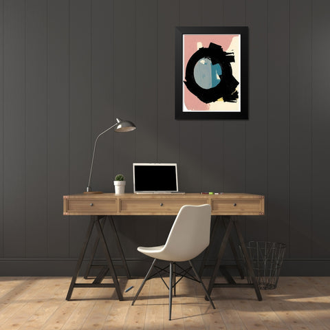 Zen Abstract I Black Modern Wood Framed Art Print by Cartissi