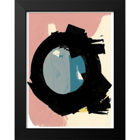 Zen Abstract I Black Modern Wood Framed Art Print by Cartissi