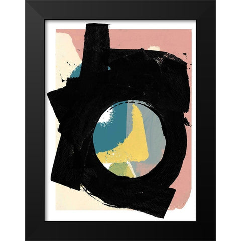 Zen Abstract II Black Modern Wood Framed Art Print by Cartissi