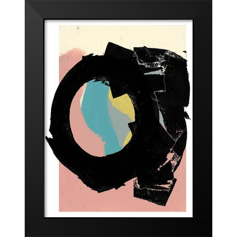 Zen Abstract III Black Modern Wood Framed Art Print by Cartissi