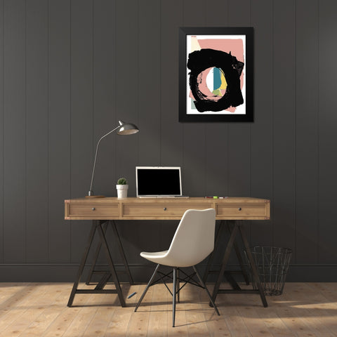 Zen Abstract IV Black Modern Wood Framed Art Print by Cartissi