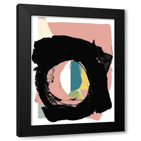 Zen Abstract IV Black Modern Wood Framed Art Print with Double Matting by Cartissi
