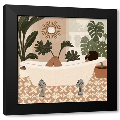 Home Spa IV Black Modern Wood Framed Art Print with Double Matting by Barnes, Victoria