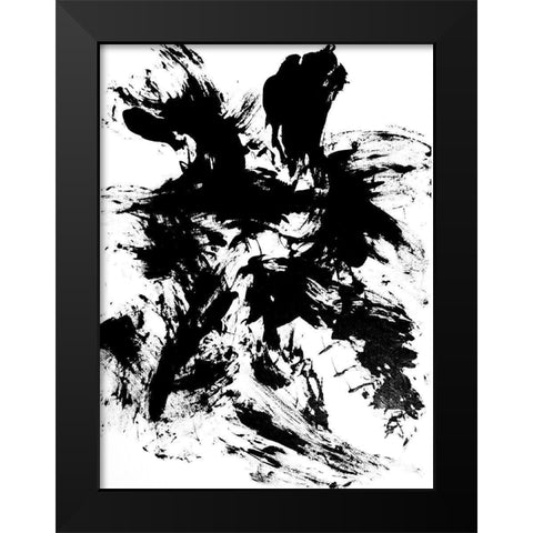 Expressive Abstract II Black Modern Wood Framed Art Print by Friedlander, Allan