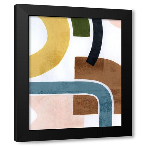 Shifting Shapes II Black Modern Wood Framed Art Print with Double Matting by Popp, Grace