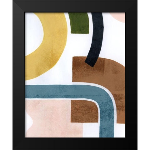 Shifting Shapes II Black Modern Wood Framed Art Print by Popp, Grace