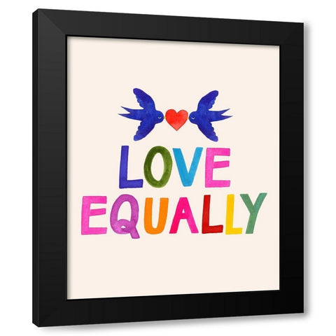 Love Loudly II Black Modern Wood Framed Art Print with Double Matting by Barnes, Victoria