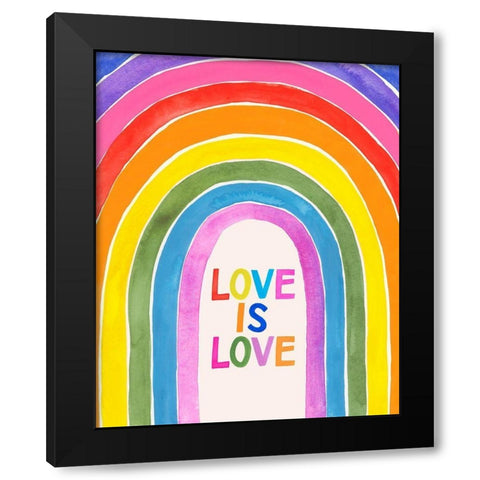 Love Loudly IV Black Modern Wood Framed Art Print with Double Matting by Barnes, Victoria