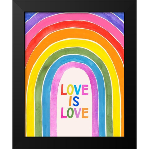 Love Loudly IV Black Modern Wood Framed Art Print by Barnes, Victoria