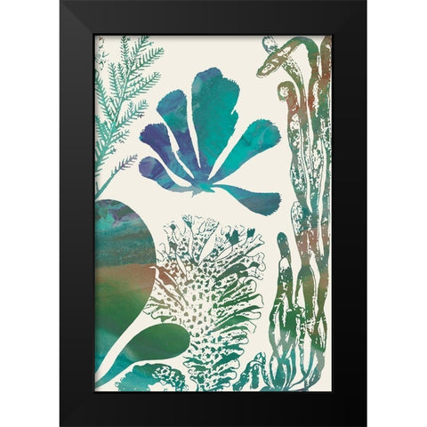 Aquatic Assemblage I Black Modern Wood Framed Art Print by Chandler, Sharon