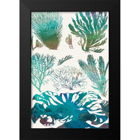Aquatic Assemblage II Black Modern Wood Framed Art Print by Chandler, Sharon