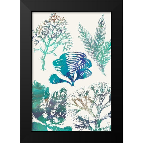 Aquatic Assemblage III Black Modern Wood Framed Art Print by Chandler, Sharon