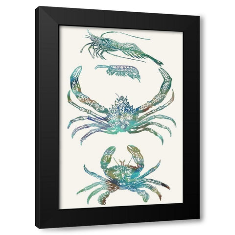 Aquatic Assemblage VIII Black Modern Wood Framed Art Print by Chandler, Sharon