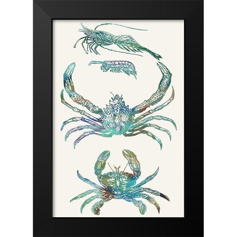 Aquatic Assemblage VIII Black Modern Wood Framed Art Print by Chandler, Sharon