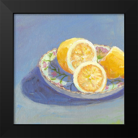 Still Citrus I Black Modern Wood Framed Art Print by Young, Carol
