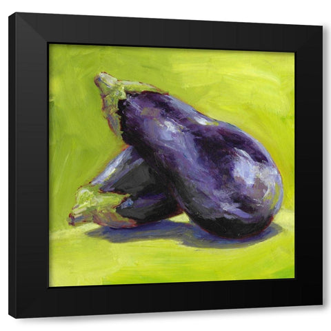 Aubergine Black Modern Wood Framed Art Print by Young, Carol