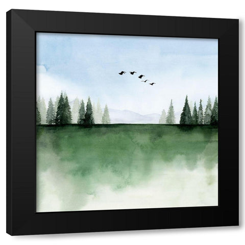 Forests Edge I Black Modern Wood Framed Art Print with Double Matting by Popp, Grace