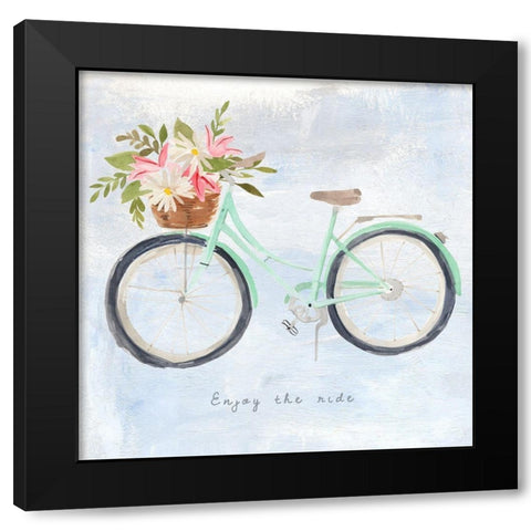 Enjoy the Ride I Black Modern Wood Framed Art Print by Warren, Annie