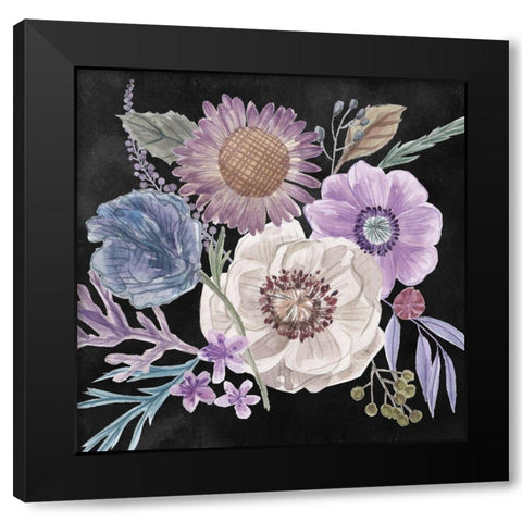 In Darkness IV Black Modern Wood Framed Art Print with Double Matting by Wang, Melissa