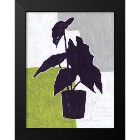 Green Plantling I Black Modern Wood Framed Art Print by Wang, Melissa