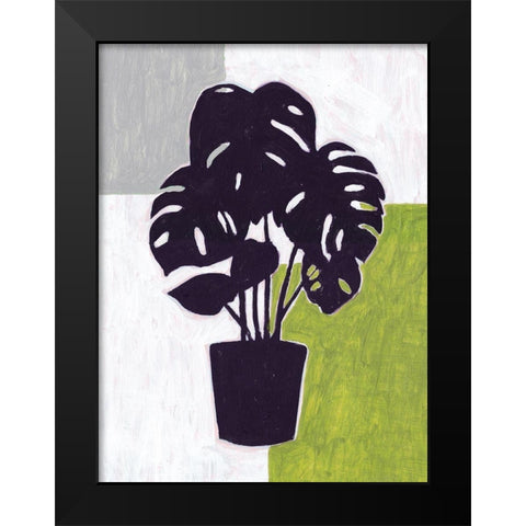 Green Plantling II Black Modern Wood Framed Art Print by Wang, Melissa