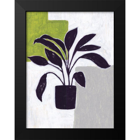 Green Plantling III Black Modern Wood Framed Art Print by Wang, Melissa