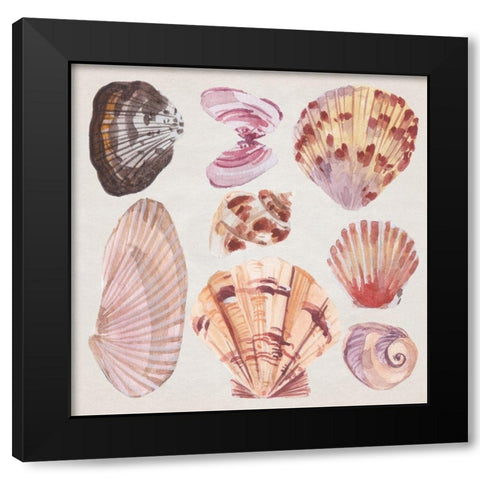 Ocean Sounds III Black Modern Wood Framed Art Print with Double Matting by Wang, Melissa