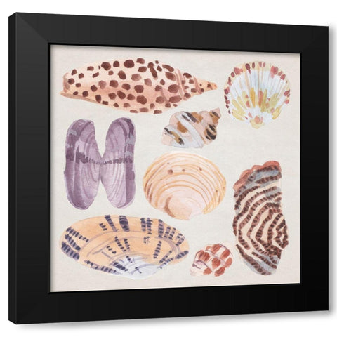 Ocean Sounds IV Black Modern Wood Framed Art Print with Double Matting by Wang, Melissa