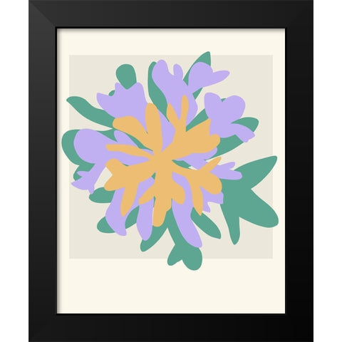 Coral Bloom I Black Modern Wood Framed Art Print by Wang, Melissa