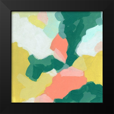 Melon Mosaic II Black Modern Wood Framed Art Print by Vess, June Erica