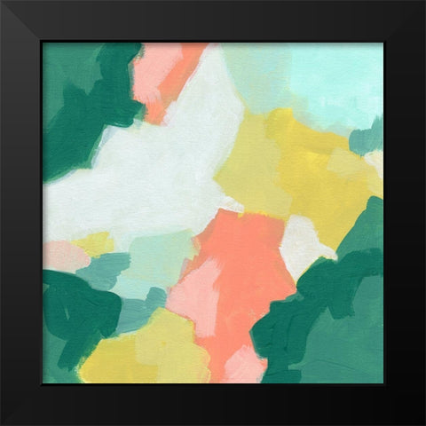 Melon Mosaic IV Black Modern Wood Framed Art Print by Vess, June Erica