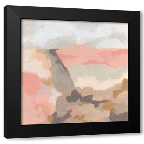 Rose Valley II Black Modern Wood Framed Art Print by Vess, June Erica