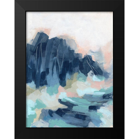 Sunset Surf I Black Modern Wood Framed Art Print by Vess, June Erica